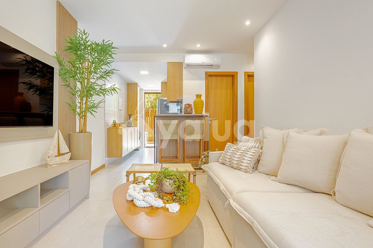Maravilhoso apartamento com 2 suítes - Itacimirim