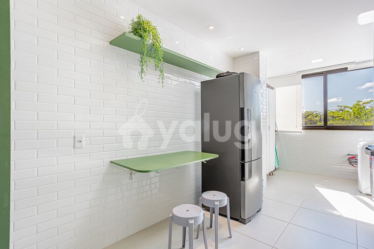 Maravilhoso Apt 3/4, Pé na Areia