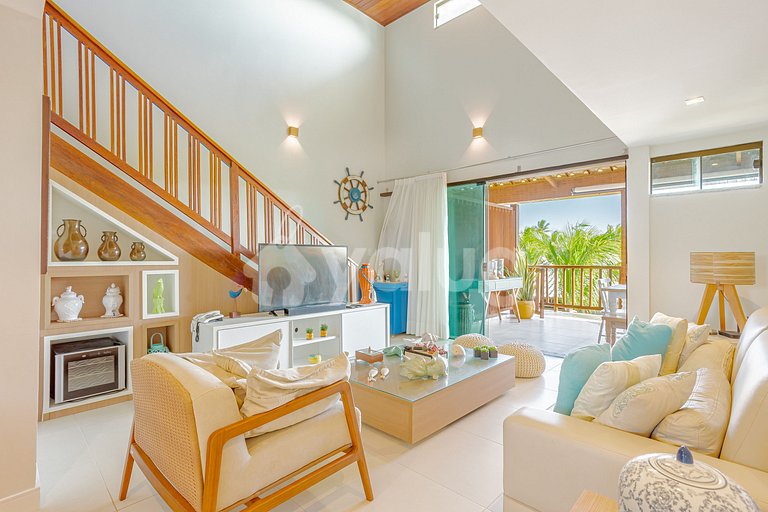 Excelente Apartamento Pé na Areia com 4 Suítes - Itacimirim