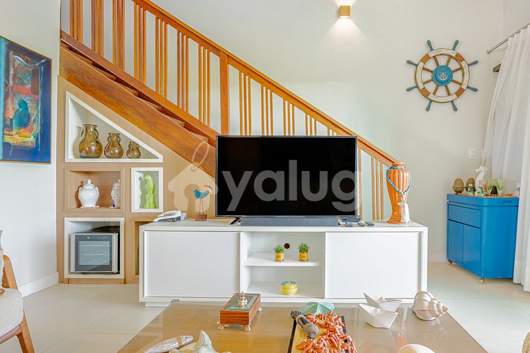 Excelente Apartamento Pé na Areia com 4 Suítes - Itacimirim