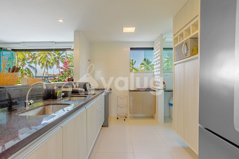 Excelente Apartamento Pé na Areia com 4 Suítes - Itacimirim