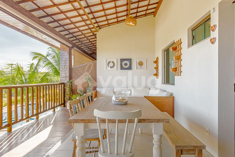 Excellent Beachfront Apartment with 4 Suites - Itacimirim