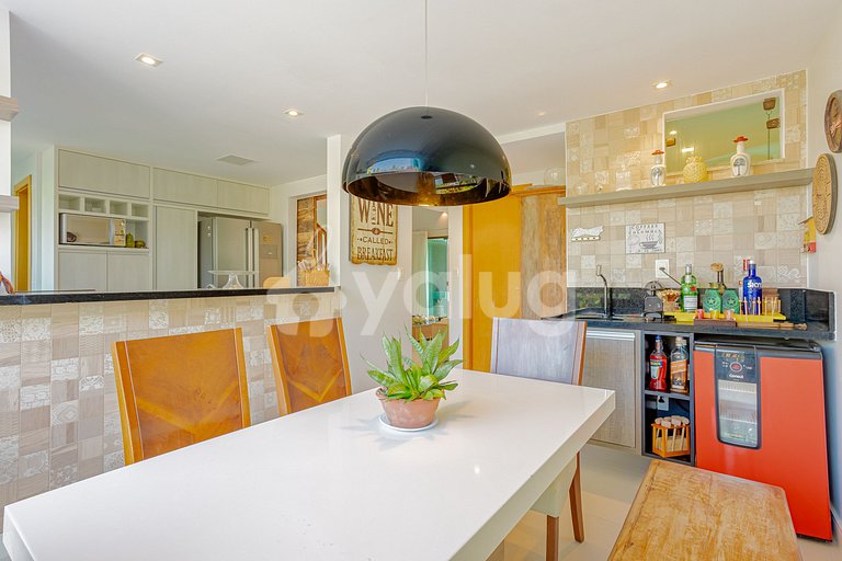 Excelente apartamento frente al mar con 4 suites -Itacimirim