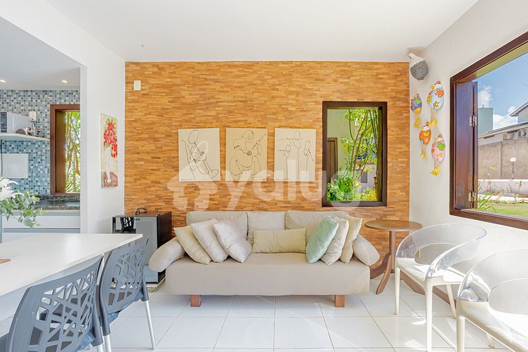 Ótimo apartamento pé na areia com 3 suítes - Itacimirim