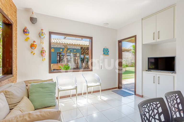 Ótimo apartamento pé na areia com 3 suítes - Itacimirim