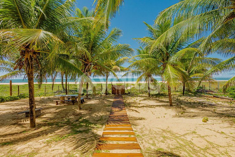 Ótimo apartamento pé na areia com 3 suítes - Itacimirim