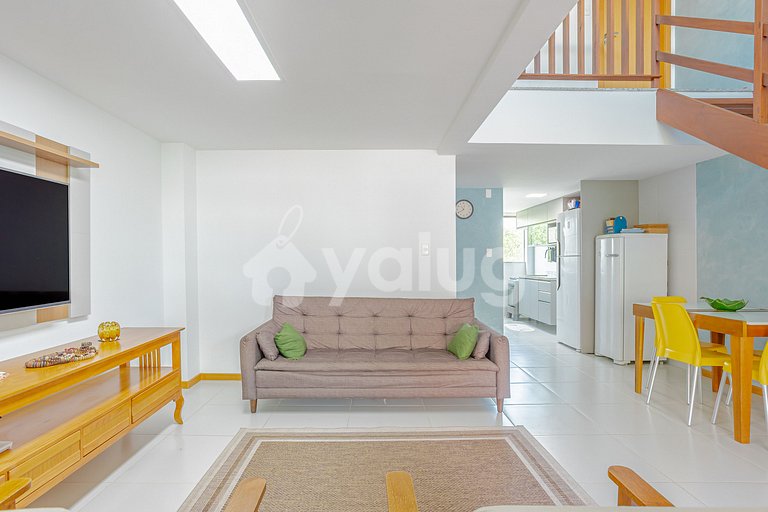 Lindo Apartamento Pé na Areia com 4 Suítes - Itacimirim