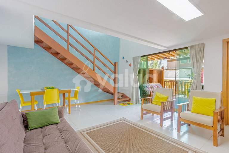 Hermoso apartamento frente al mar con 4 suites - Itacimirim