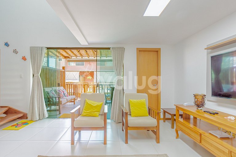 Hermoso apartamento frente al mar con 4 suites - Itacimirim