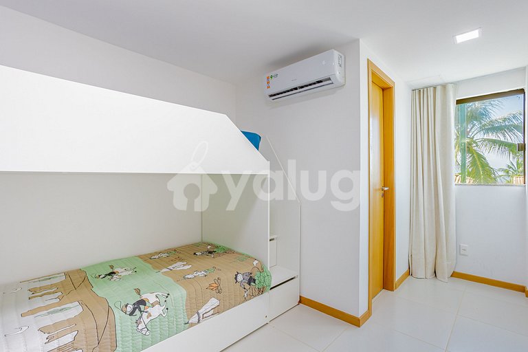 Hermoso apartamento frente al mar con 4 suites - Itacimirim