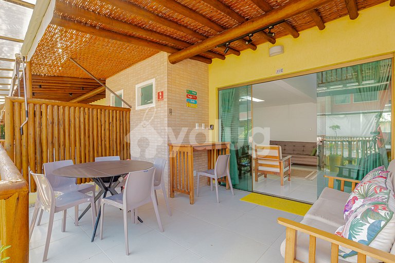 Hermoso apartamento frente al mar con 4 suites - Itacimirim