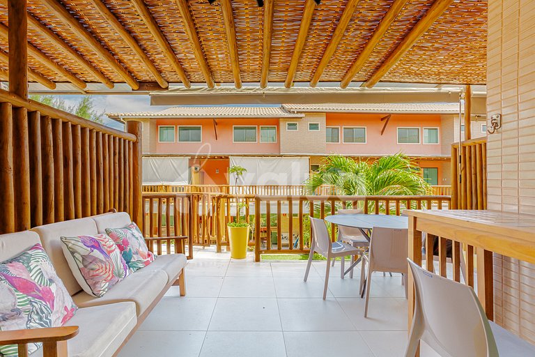 Lindo Apartamento Pé na Areia com 4 Suítes - Itacimirim