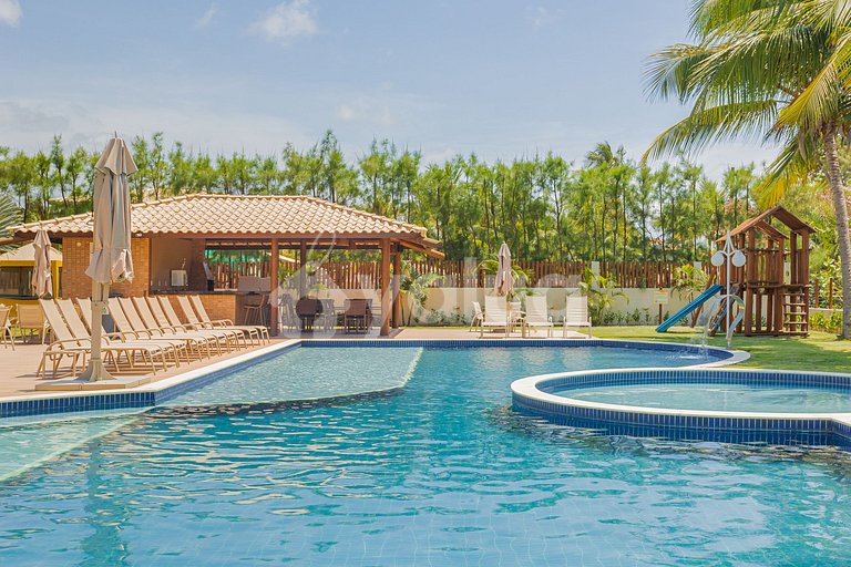 Hermoso apartamento frente al mar con 4 suites - Itacimirim