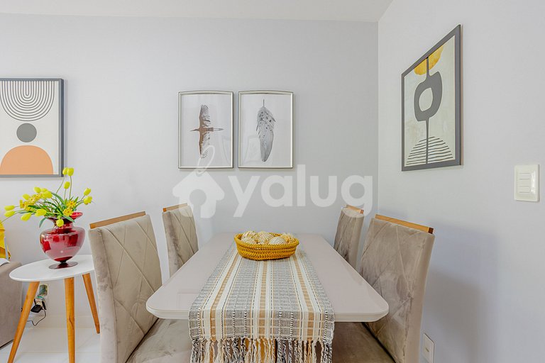 Lindo Apartamento 3/4 Pé na Areia em Itacimirim