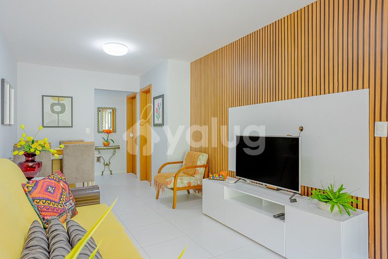 Lindo Apartamento 3/4 Pé na Areia em Itacimirim