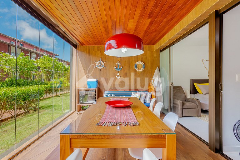 Lindo Apartamento 3/4 Pé na Areia em Itacimirim