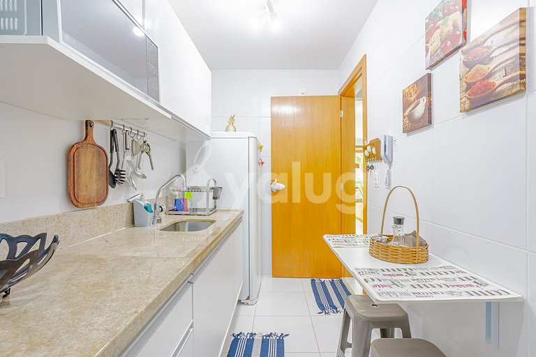 Lindo Apartamento 3/4 Pé na Areia em Itacimirim