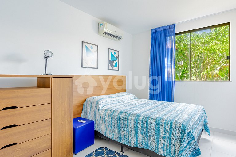 Lindo Apartamento 3/4 Pé na Areia em Itacimirim