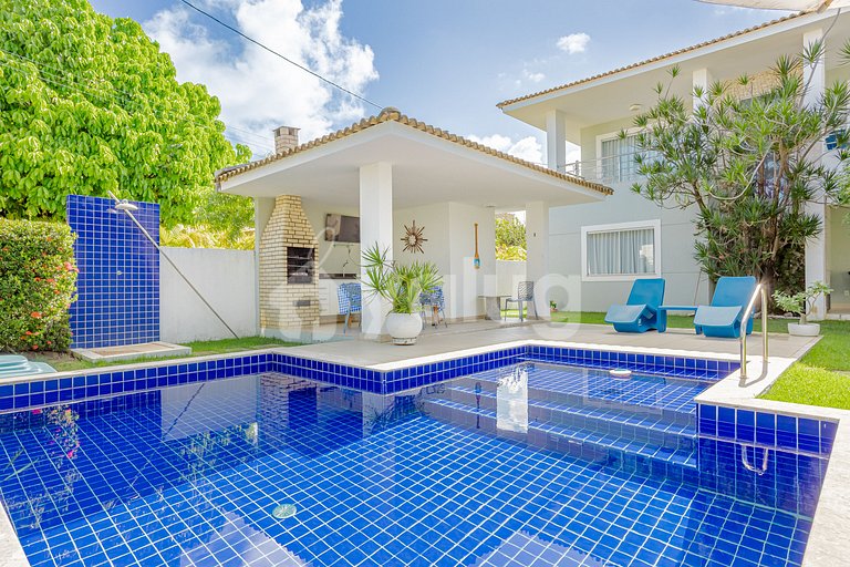 Excelente Casa com Piscina e 3 Suítes a 450m da Praia - Guar