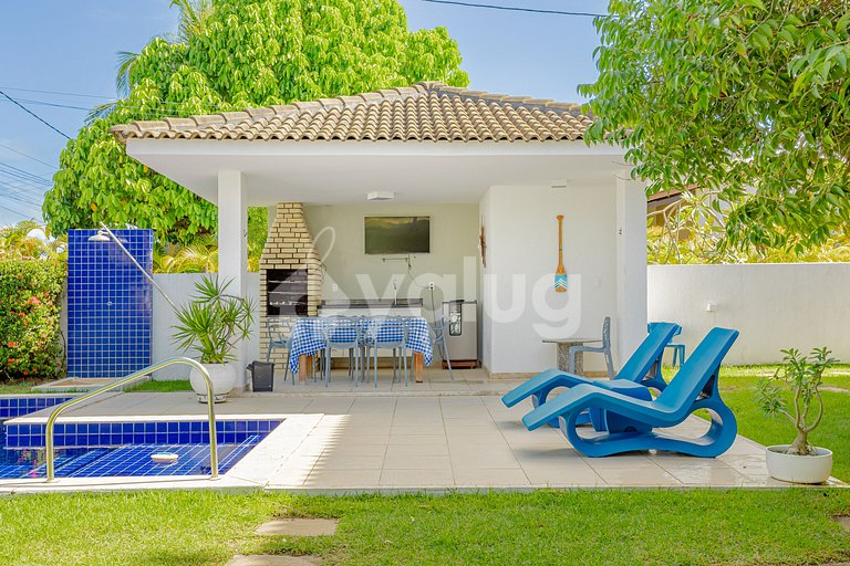 Excelente Casa c/ Piscina 3 Suítes 450m da Praia - Guarajuba