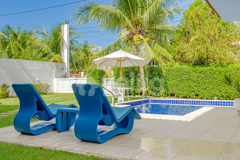 Excelente Casa c/ Piscina 3 Suítes 450m da Praia - Guarajuba