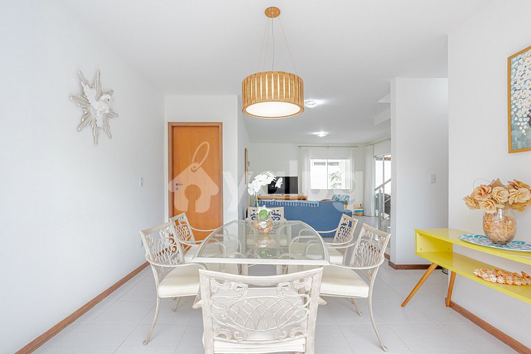 Excelente Casa com Piscina e 3 Suítes a 450m da Praia - Guar