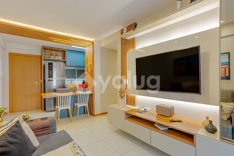 Lindo Apartamento Pé na Areia 3 Suítes - Itacimirim