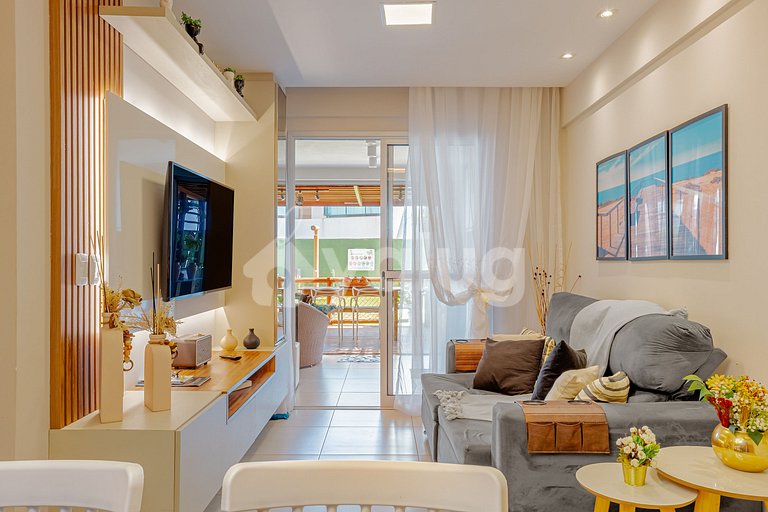 Lindo Apartamento Pé na Areia 3 Suítes - Itacimirim