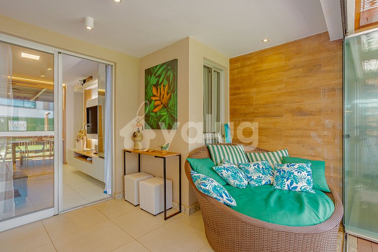 Lindo Apartamento Pé na Areia 3 Suítes - Itacimirim