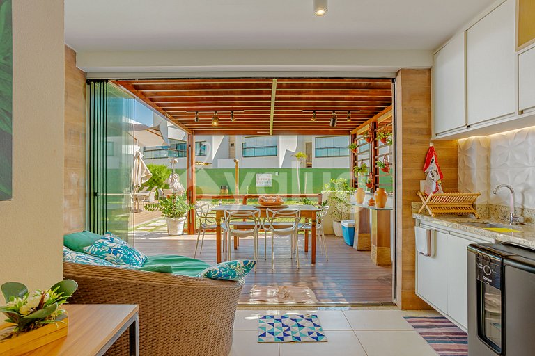 Lindo Apartamento Pé na Areia 3 Suítes - Itacimirim
