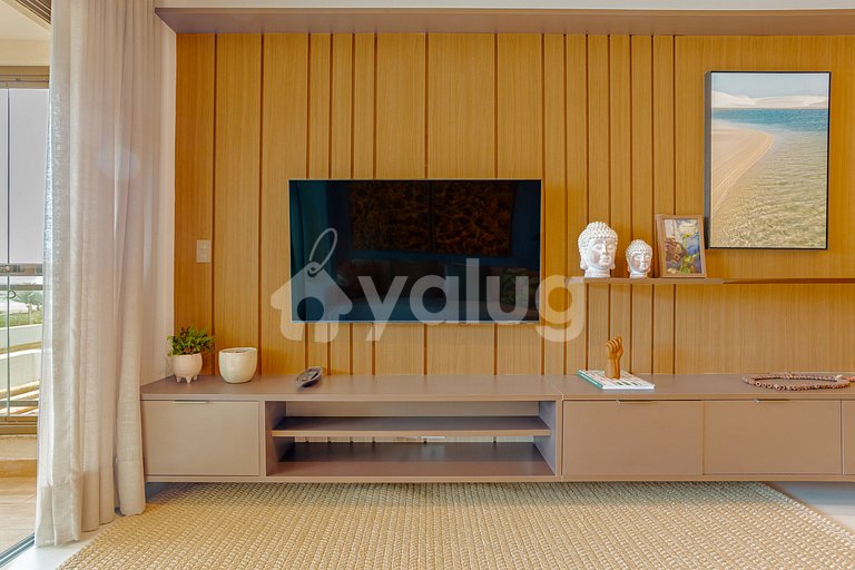 Maravilhoso Apartamento pé na areia com 3 suítes- Itacimirim