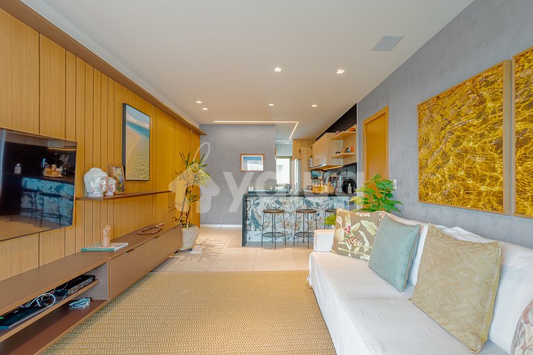 Maravilloso apartamento frente al mar con 3 suite Itacimirim