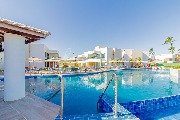 Maravilhoso Apartamento pé na areia com 3 suítes- Itacimirim