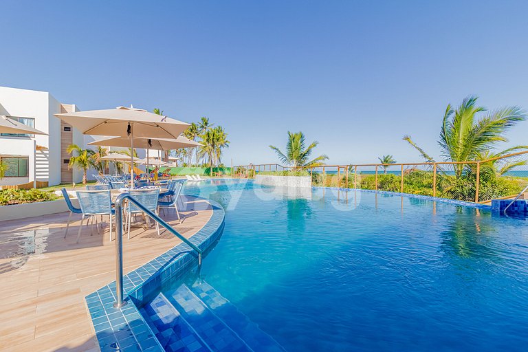 Maravilloso apartamento frente al mar con 3 suite Itacimirim