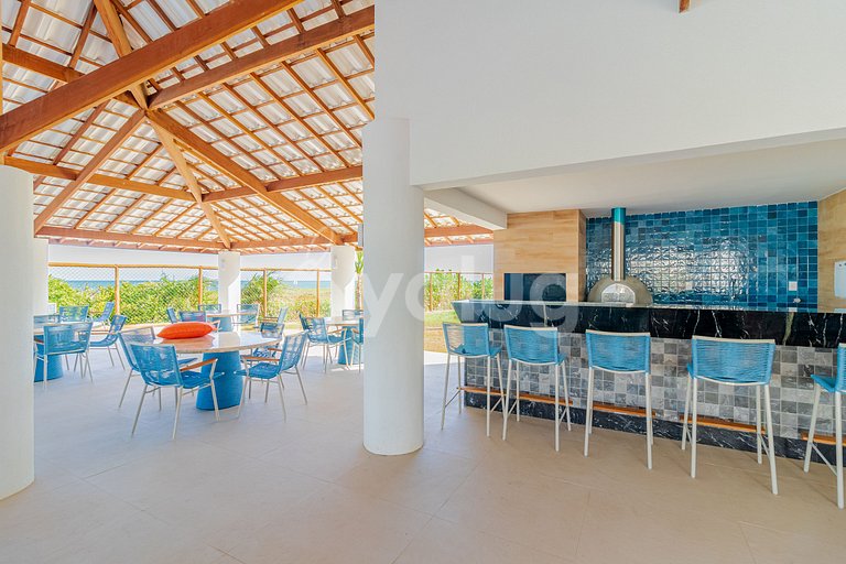 Maravilhoso Apartamento pé na areia com 3 suítes- Itacimirim