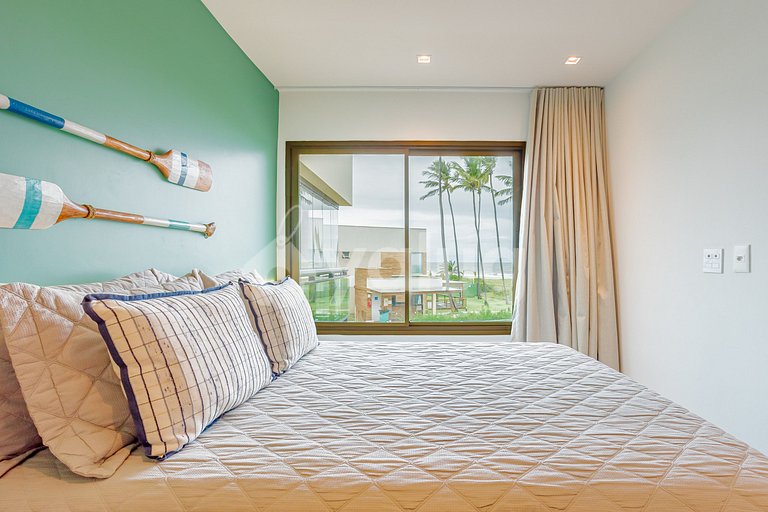 Maravilloso apartamento frente al mar con 3 suite Itacimirim