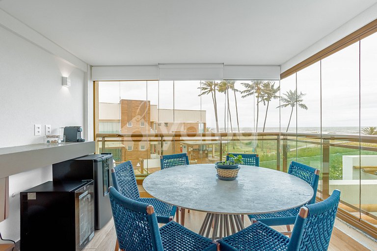 Maravilhoso Apartamento pé na areia com 3 suítes- Itacimirim