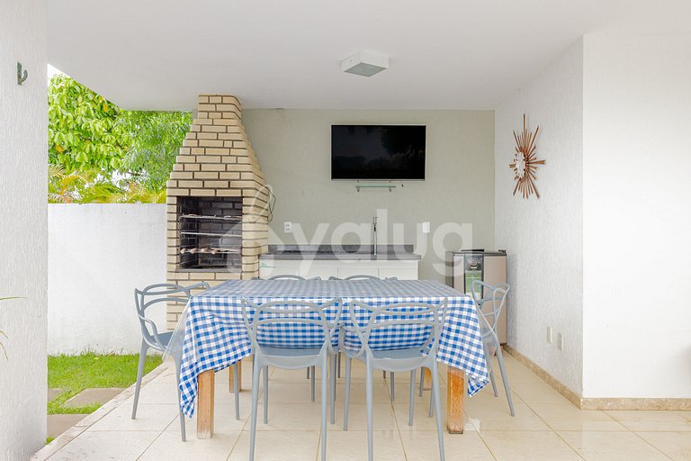 Excelente Casa com Piscina e 3 Suítes a 450m da Praia - Guar