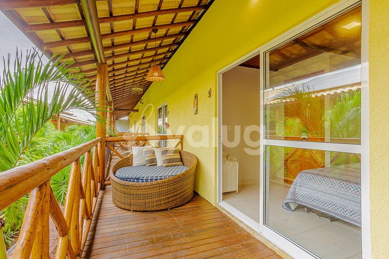 Excelente Apartamento pé na areia com 2 quartos - Itacimirim