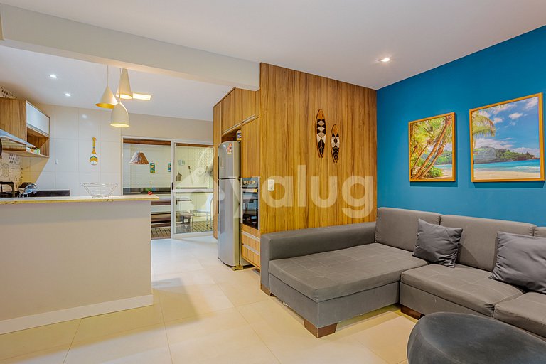 Excelente Apartamento pé na areia com 2 quartos - Itacimirim