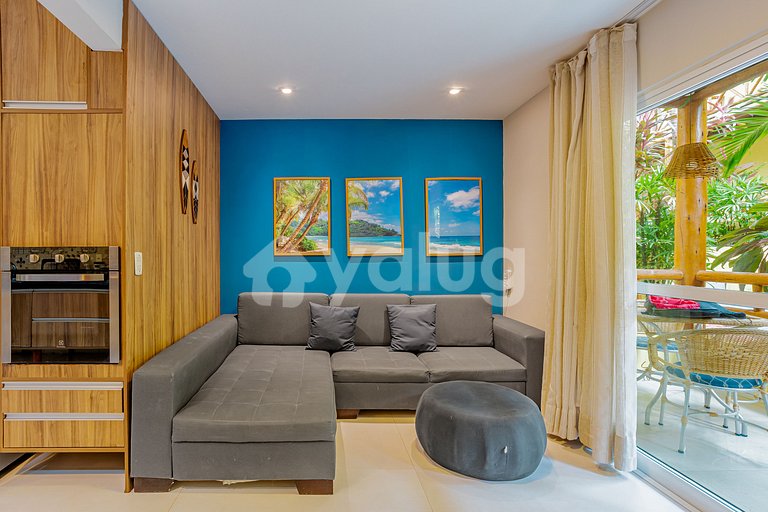 Excelente Apartamento pé na areia com 2 quartos - Itacimirim