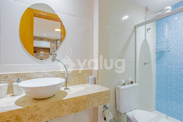 Excelente Apartamento pé na areia com 2 quartos - Itacimirim