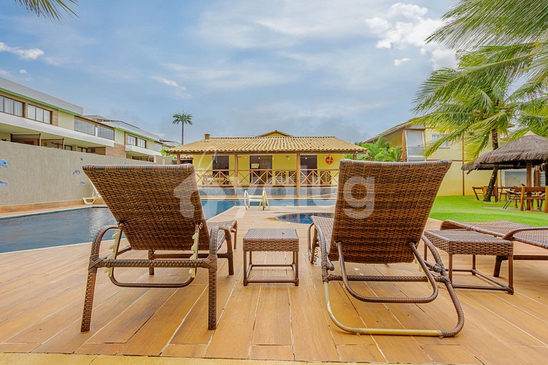 Excelente Apartamento pé na areia com 2 quartos - Itacimirim