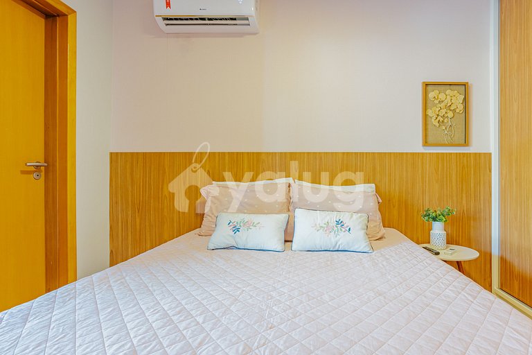 Lindo Apartamento pé na areia com 2 suítes em Itacimirim