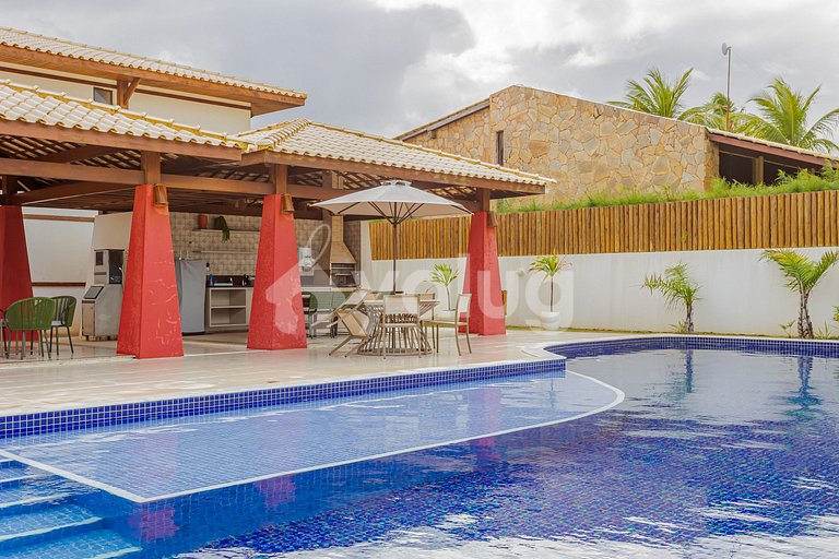 Lindo Apartamento pé na areia com 2 suítes em Itacimirim