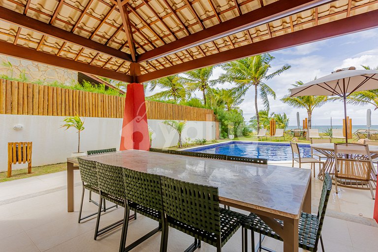 Lindo Apartamento pé na areia com 2 suítes em Itacimirim