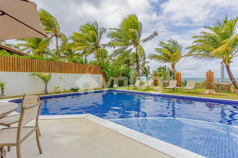 Lindo Apartamento pé na areia com 2 suítes em Itacimirim