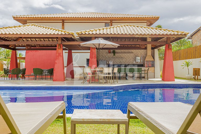 Lindo Apartamento pé na areia com 2 suítes em Itacimirim