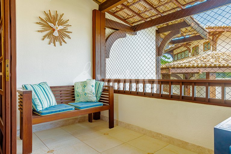 Gran apartamento frente al mar con 2 suite en Praia do Forte