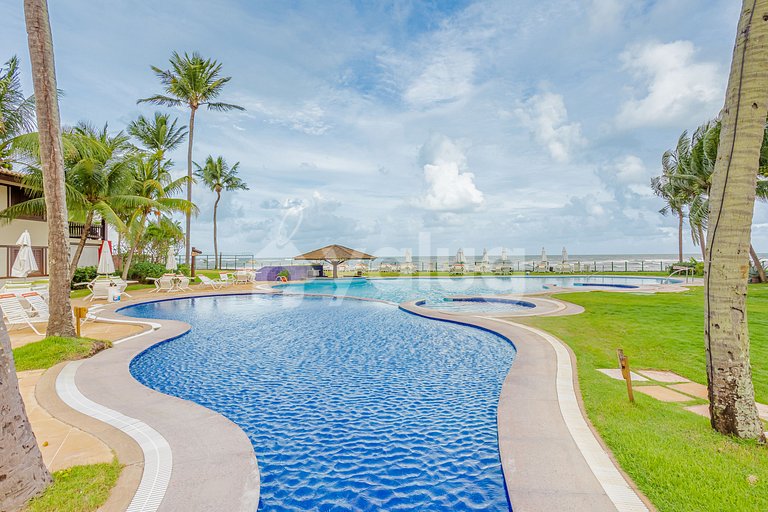 Gran apartamento frente al mar con 2 suite en Praia do Forte